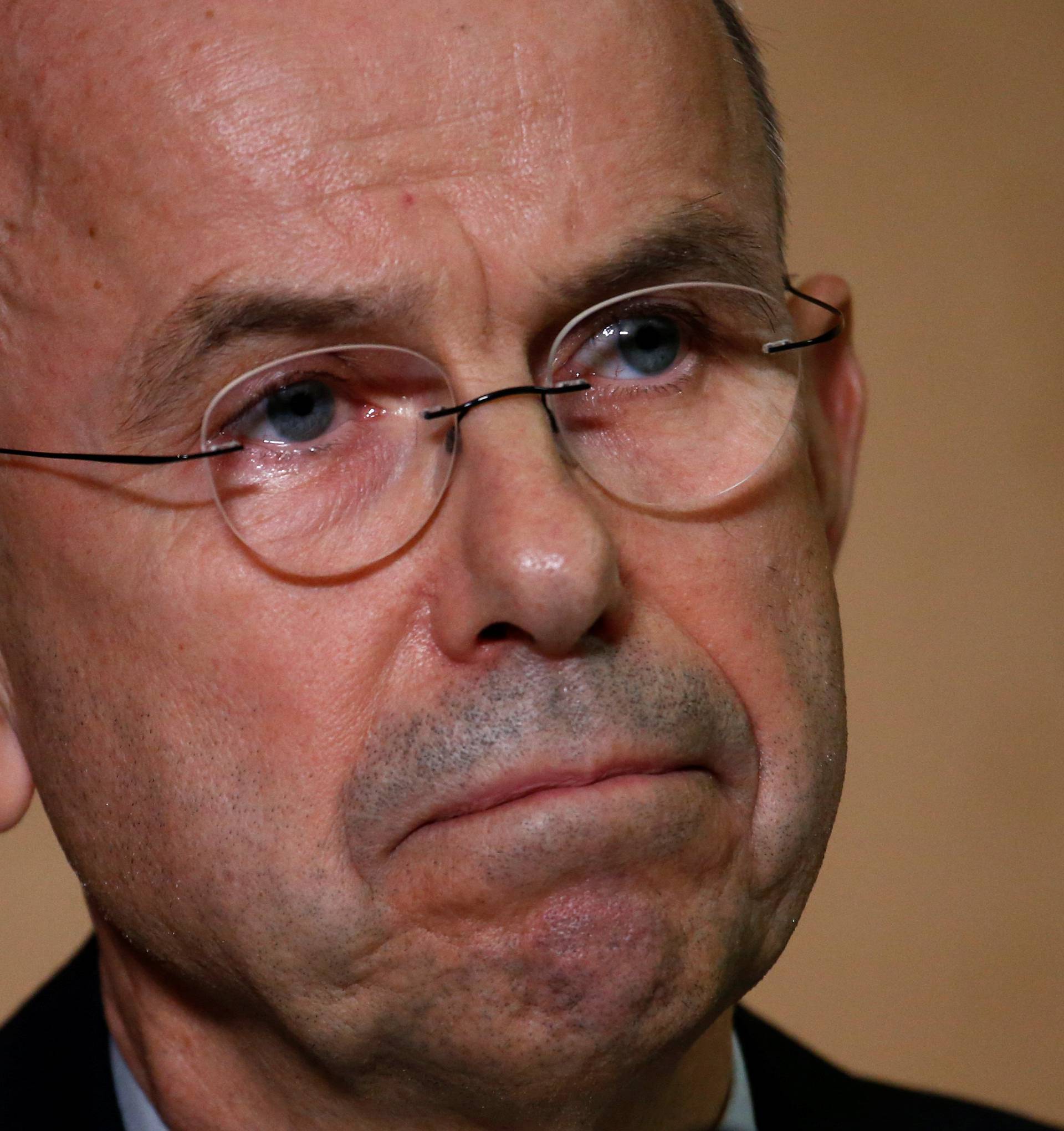 Guenter Lubitz during a news conference in Berlin