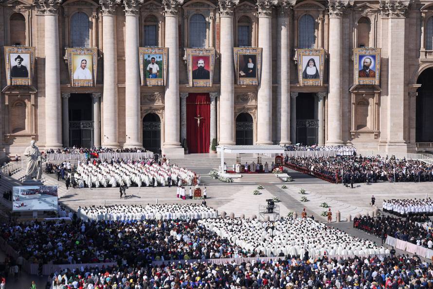 Canonisation of seven new saints during a Mass in St. Peter's Square at the Vatican