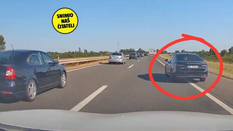 SULUDA SNIMKA Beogradske tablice i jurnjava po zaustavnoj. No ima i bisera u lijevoj traci!