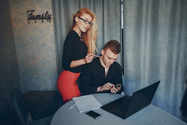 two beautiful business people