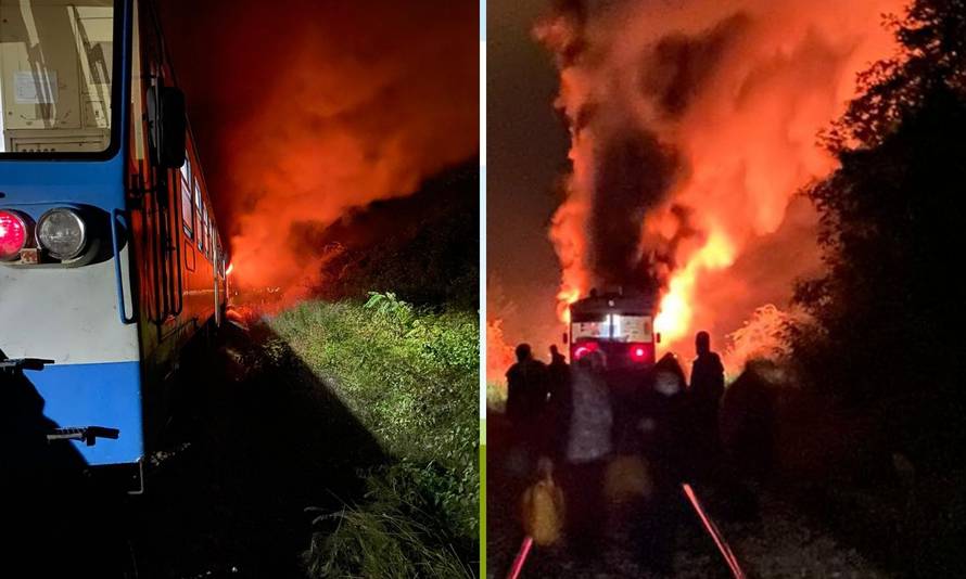 Planuo kod Našica: Pogledajte što je ostalo od izgorenog vlaka