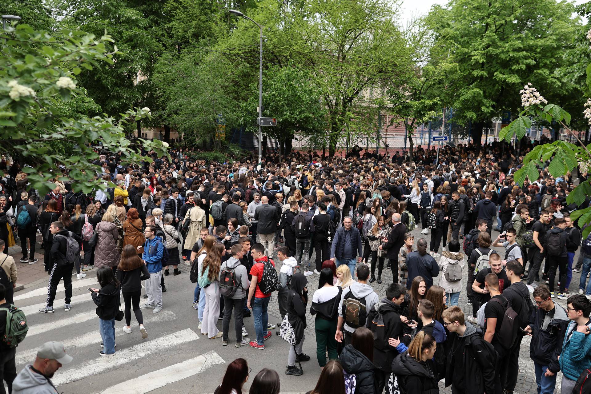 Aftermath of school mass shooting in Belgrade