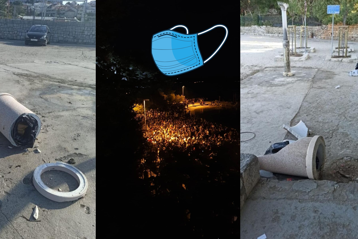 Divlji vikend na plažama Splita: Netko je porazbijao i netom postavljene kante za smeće
