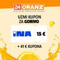 FANTASTIČNO! Za samo 1,99 € uzmi INA kupon za gorivo od 15 € i uživaj u 4 mjeseca Oranža!