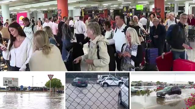 VIDEO Zračna luka kao trajektna luka: Kiša paralizirala aerodrom na Mallorci, pogledajte kadrove
