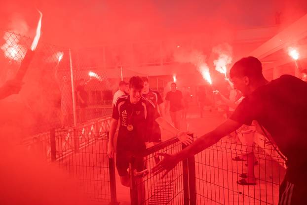 Hrvatski U-18 vaterpolisti dočekani u Splitu nakon osvajanja svjetskog zlata
