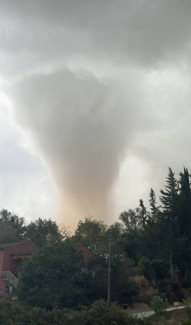 A tornado moves through Preixan