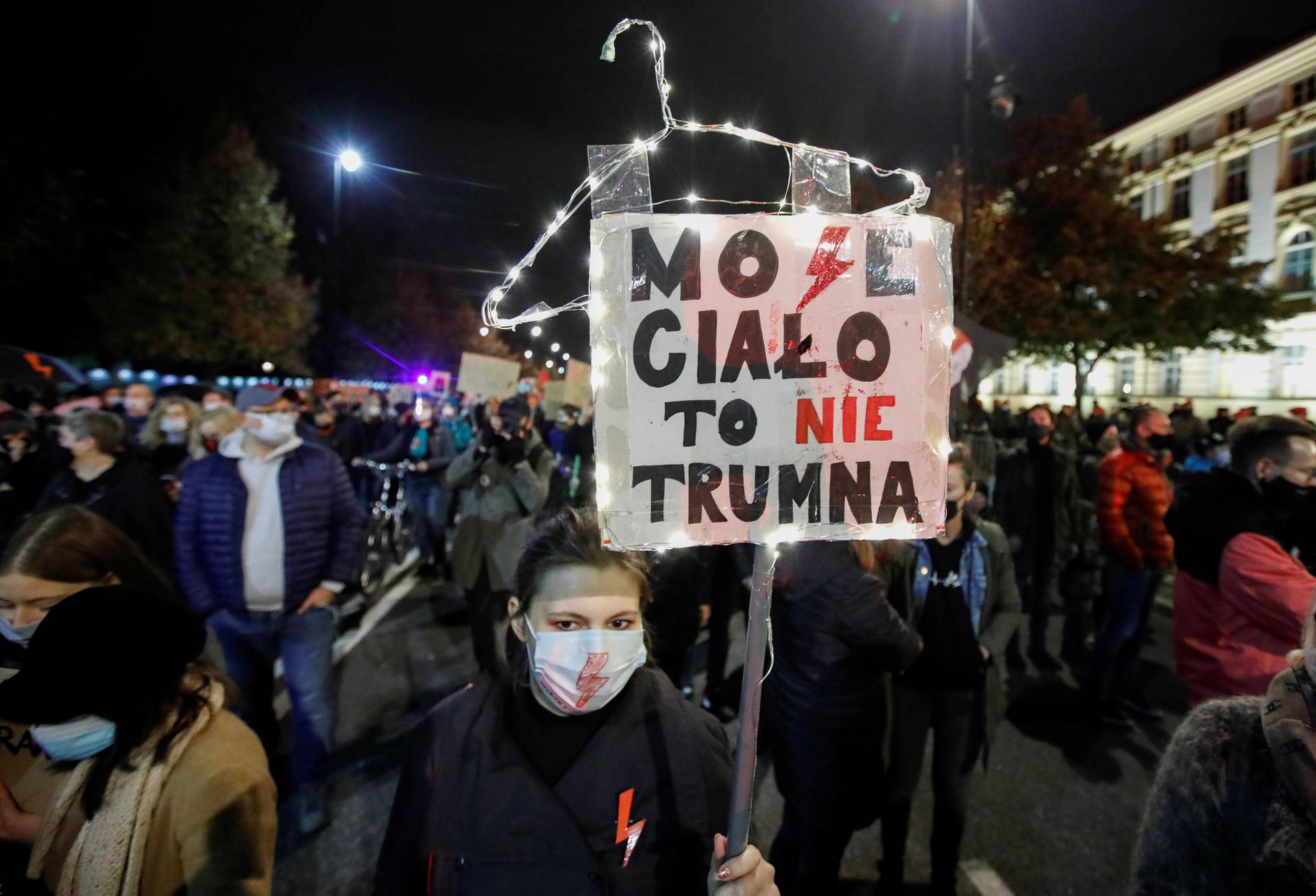 Protest against Poland's Constitutional Tribunal ruling on abortion, in Warsaw