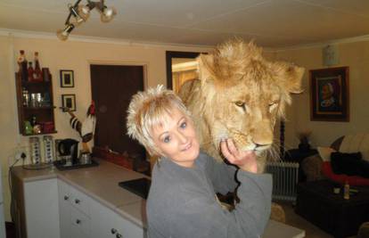 Kućni ljubimac joj je lav težak 120 kilograma!