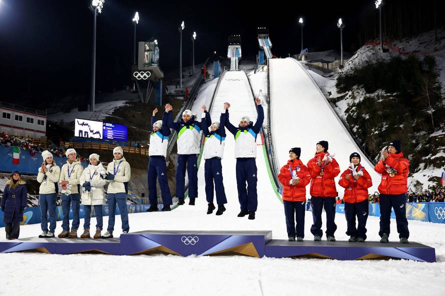 Ski Jumping - Mixed Team Victory Ceremony