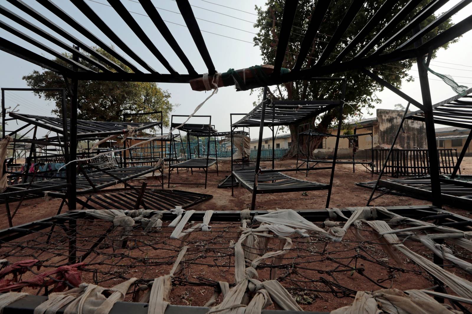 FILE PHOTO: Discarded school furniture is seen within the premises of Government Science College in Kagara