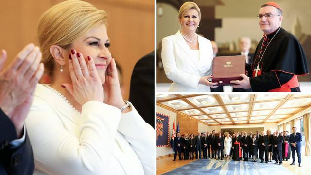 Emotivna Kolinda je Bozaniću uručila odlikovanje za Kuharića