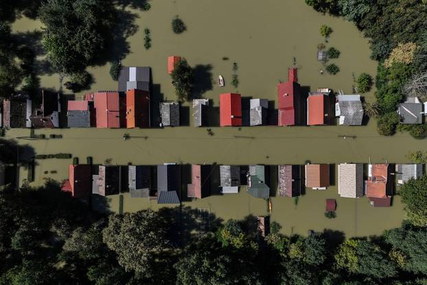 Flooding Danube in Hungary