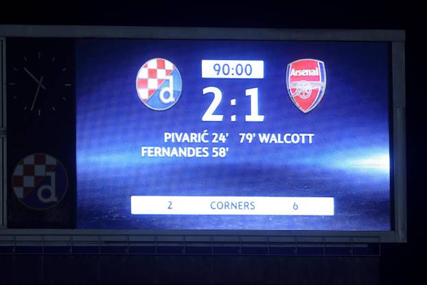 Zagreb: UEFA Liga prvaka, skupina F, 1. kolo, GNK Dinamo - Arsenal FC