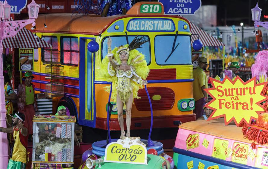 Carnival magic descends on Rio as first night of elite samba schools lights up the Sambadrome, in Rio de Janeiro