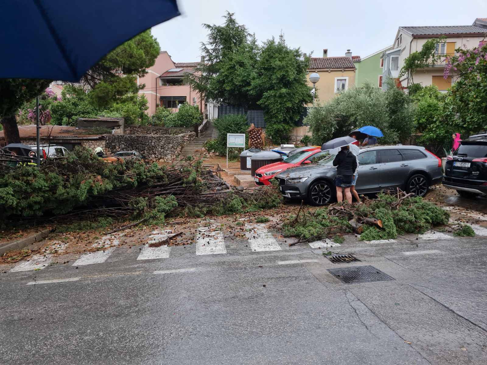 Nevrijeme poharalo Mali Lošinj: Vjetar je čupao drveće, potopljene su brojne brodice