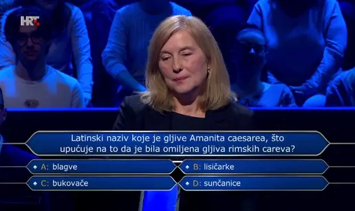Željka je u 'Milijunašu' odustala na 13. pitanju i osvojila 18.000 eura. Znate li vi točan odgovor?