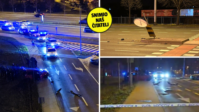VIDEO Policijska potjera kroz Zagreb: '12 vozila lovilo crveni automobil, na kraju se slupao'