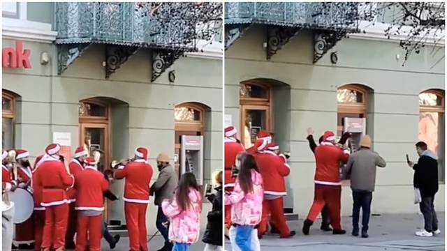 VIDEO Nevjerojatno slavlje: Otplatio je kredit, a zasvirali mu ljudi odjeveni u Djeda Mraza