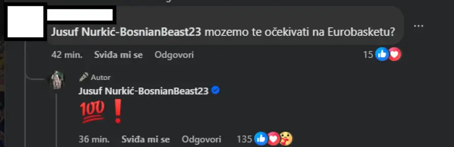 BiH je slavila veliko postignuće košarkaša, a onda se javila najveća zvijezda i oduševila sve