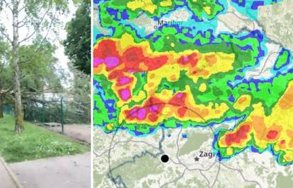 Jako nevrijeme zahvatilo je Zagreb: Vjetar je čupao grane! U Čepinu problemi sa strujom...