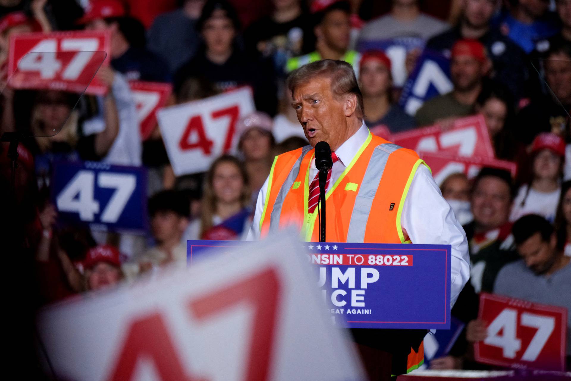 Republican presidential nominee and former U.S. President Donald Trump campaigns in Green Bay, Wisconsin