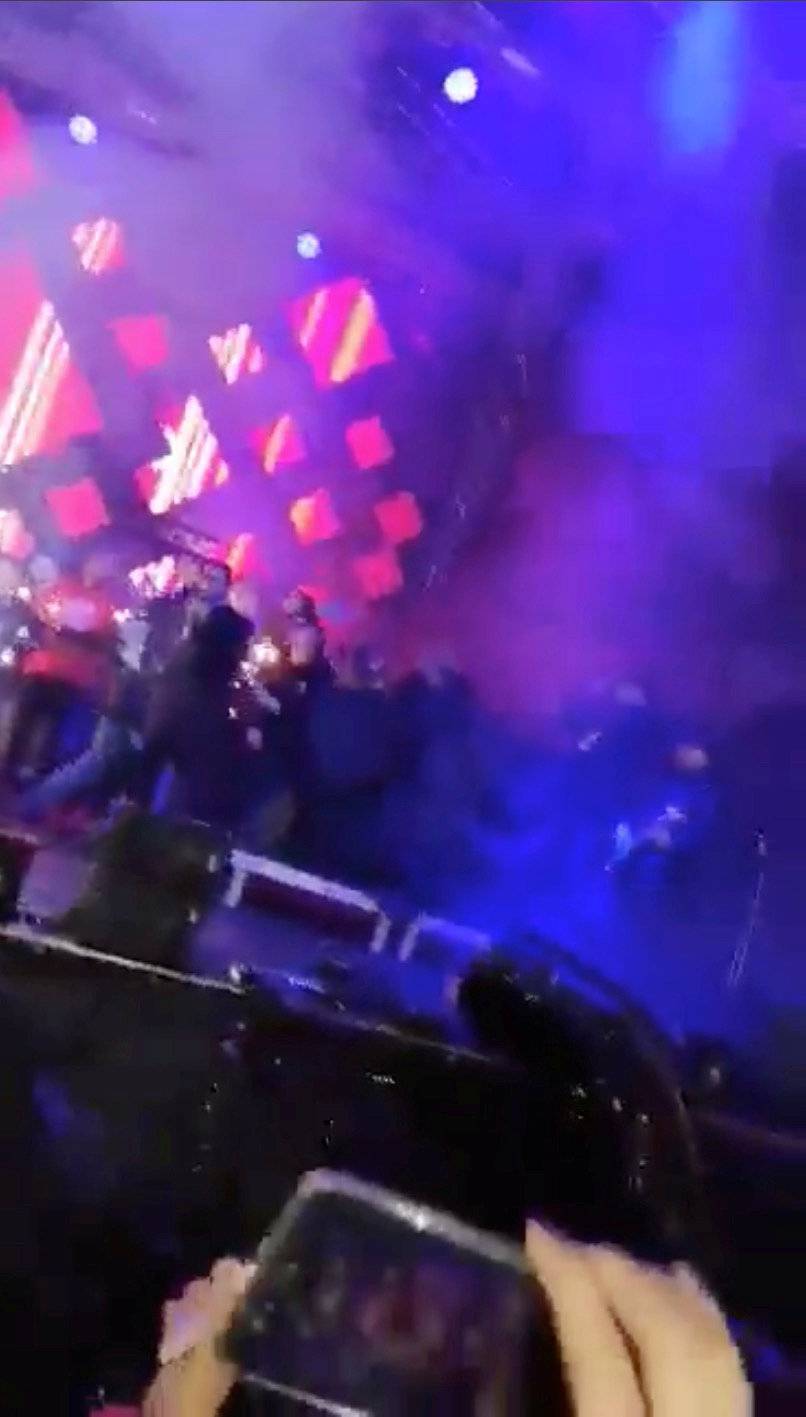 Man stabs Gdansk Mayor Pawel Adamowicz on stage at a national charity event in this still frame taken from social media video, in Gdansk, Poland
