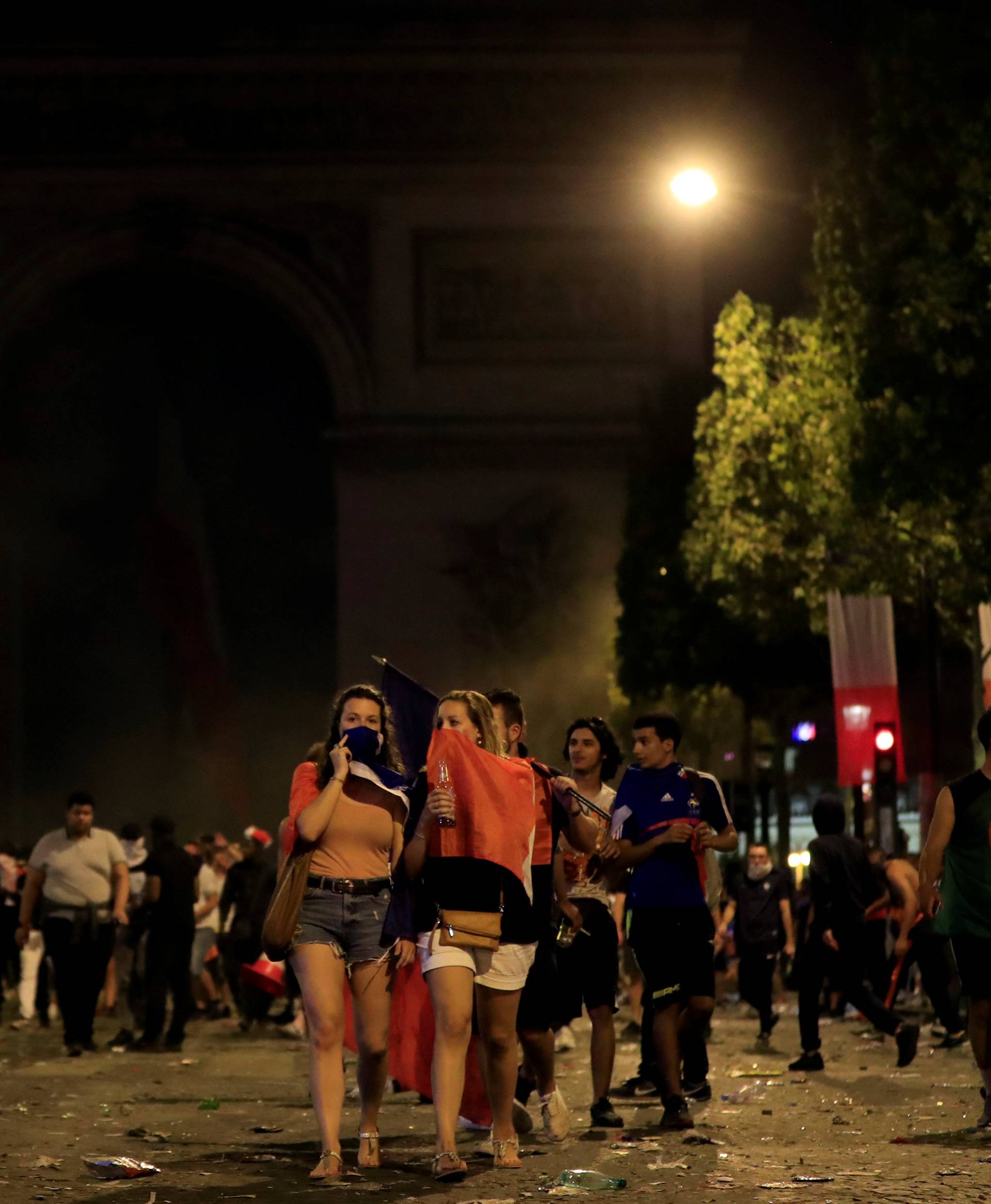 Soccer Football - World Cup - Final - France vs Croatia - France fans celebrate