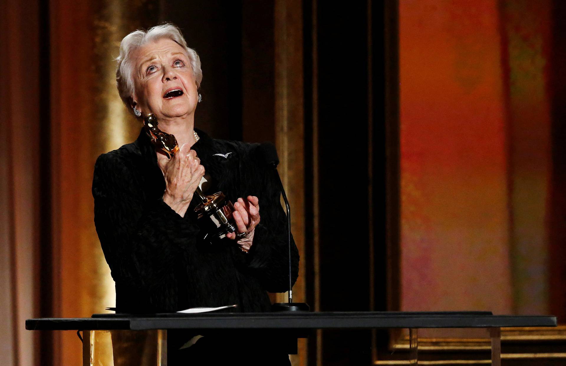 FILE PHOTO: Actress Lansbury accepts an Honorary Award at the Annual Academy of Motion Picture Arts and Sciences Governors Awards in Hollywood