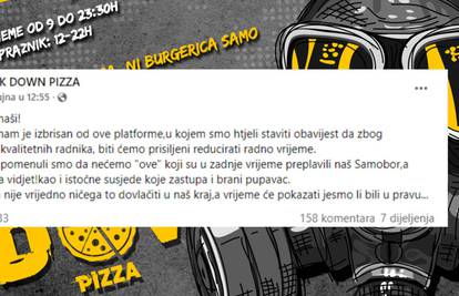 Skandalozna objava pizzerije iz Samobora: 'Nećemo zaposliti četnike iz Niša, a ni one crne'