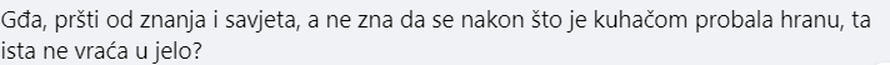 Gledatelji  'opleli' po Sabini i kuhači: 'Istom je miješala jelo pa onda i probala svu hranu?'