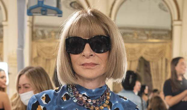 Anna Wintour at CAROLINA HERRERA SS23 runway during during New York fashion Week on September 2022 - New York, USA. 12/09/2022