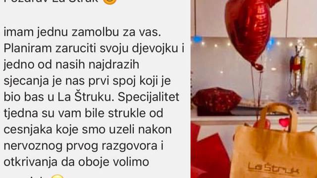 Češnjak spaja ljude: Zaprosio djevojku uz pomoć poznatog restorana odakle su 'kliknuli'