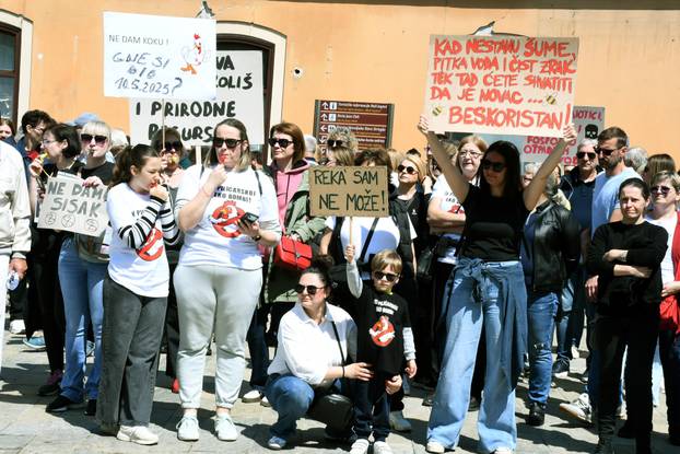 Sisak: Prosvjed protiv izgradnje klaonice peradi i bioplinskog postrojenja