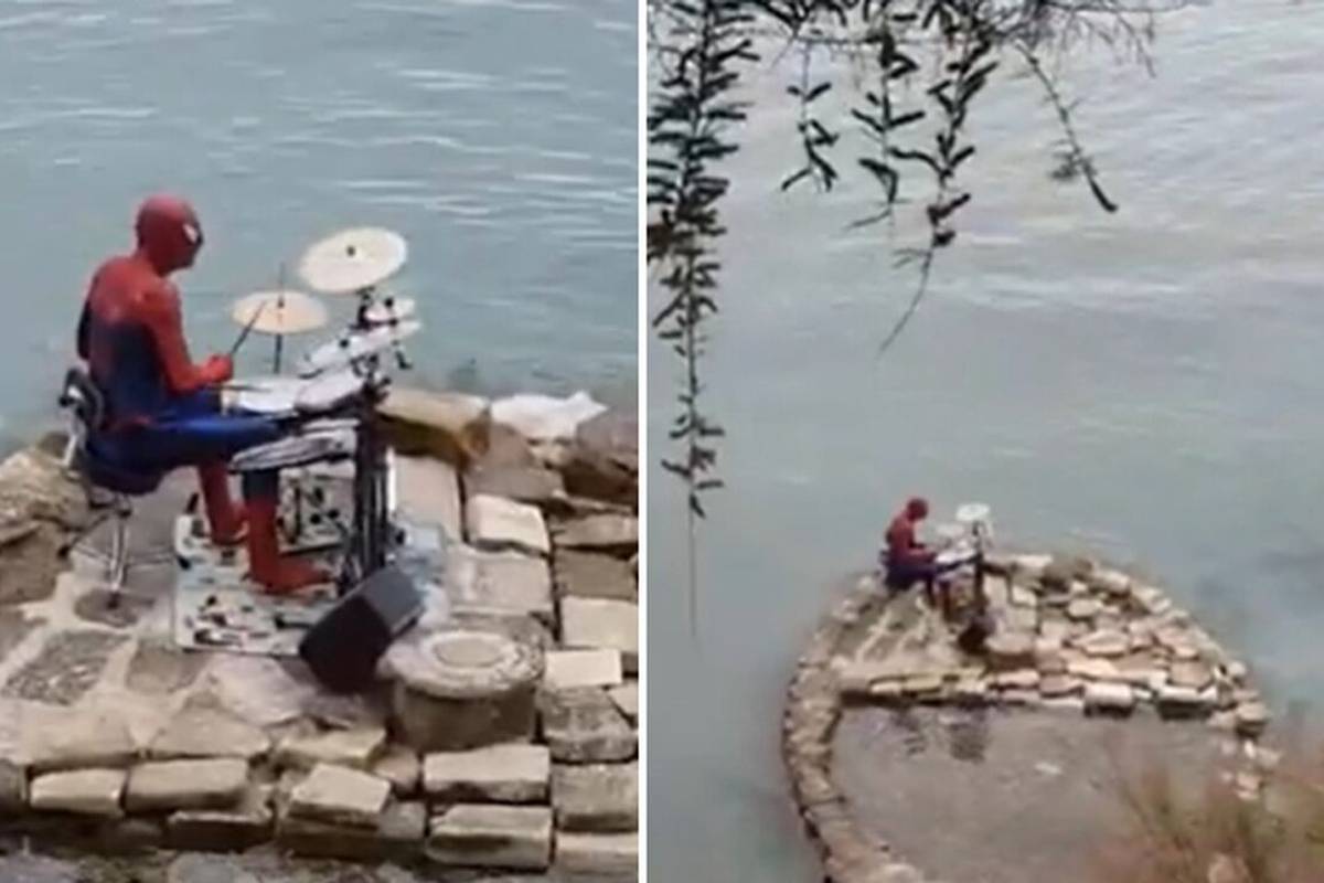 VIDEO A nije ni južina! U Splitu Spiderman zasvirao bubnjeve