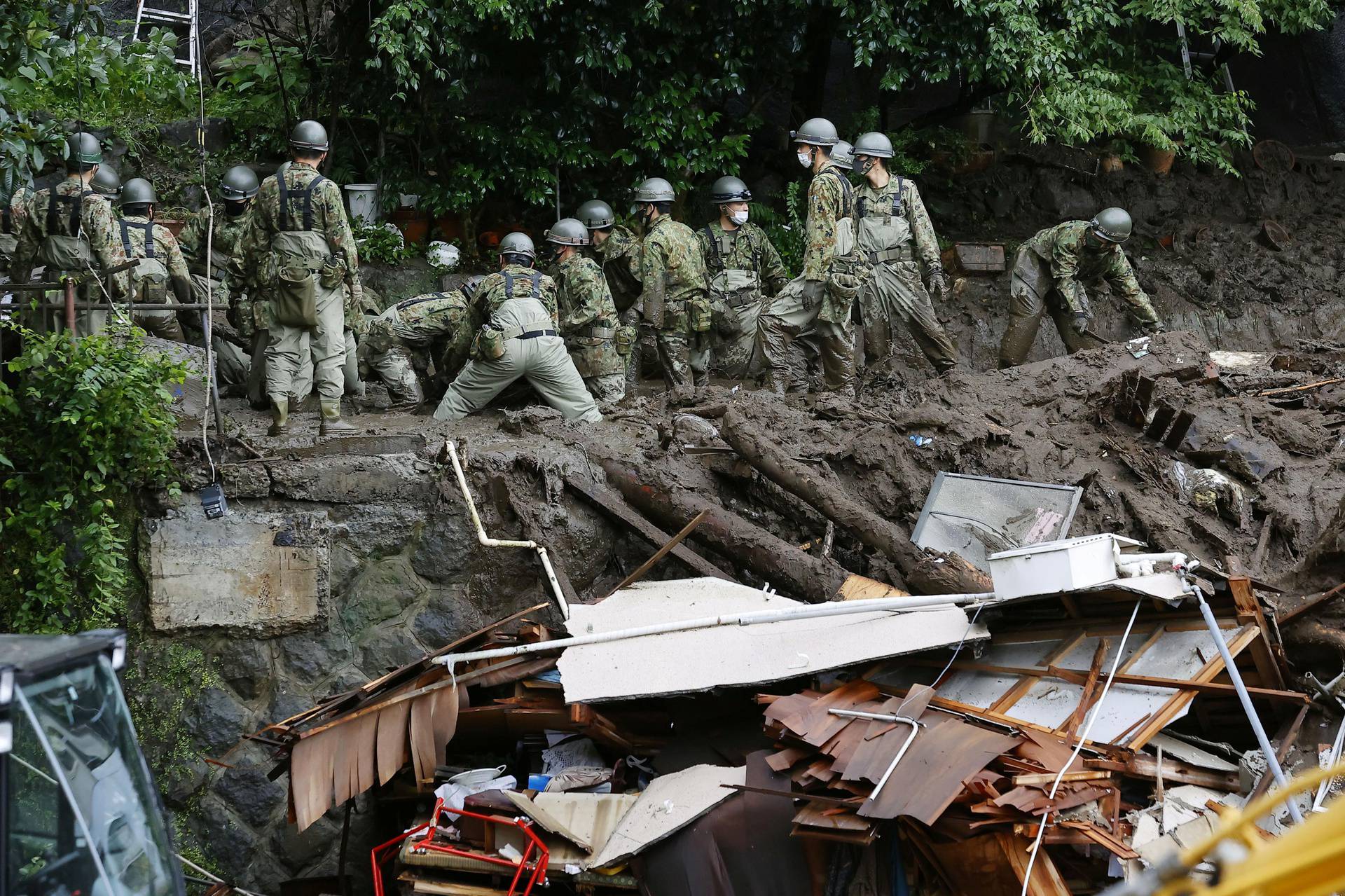 Aftermath of mudslide in Atami