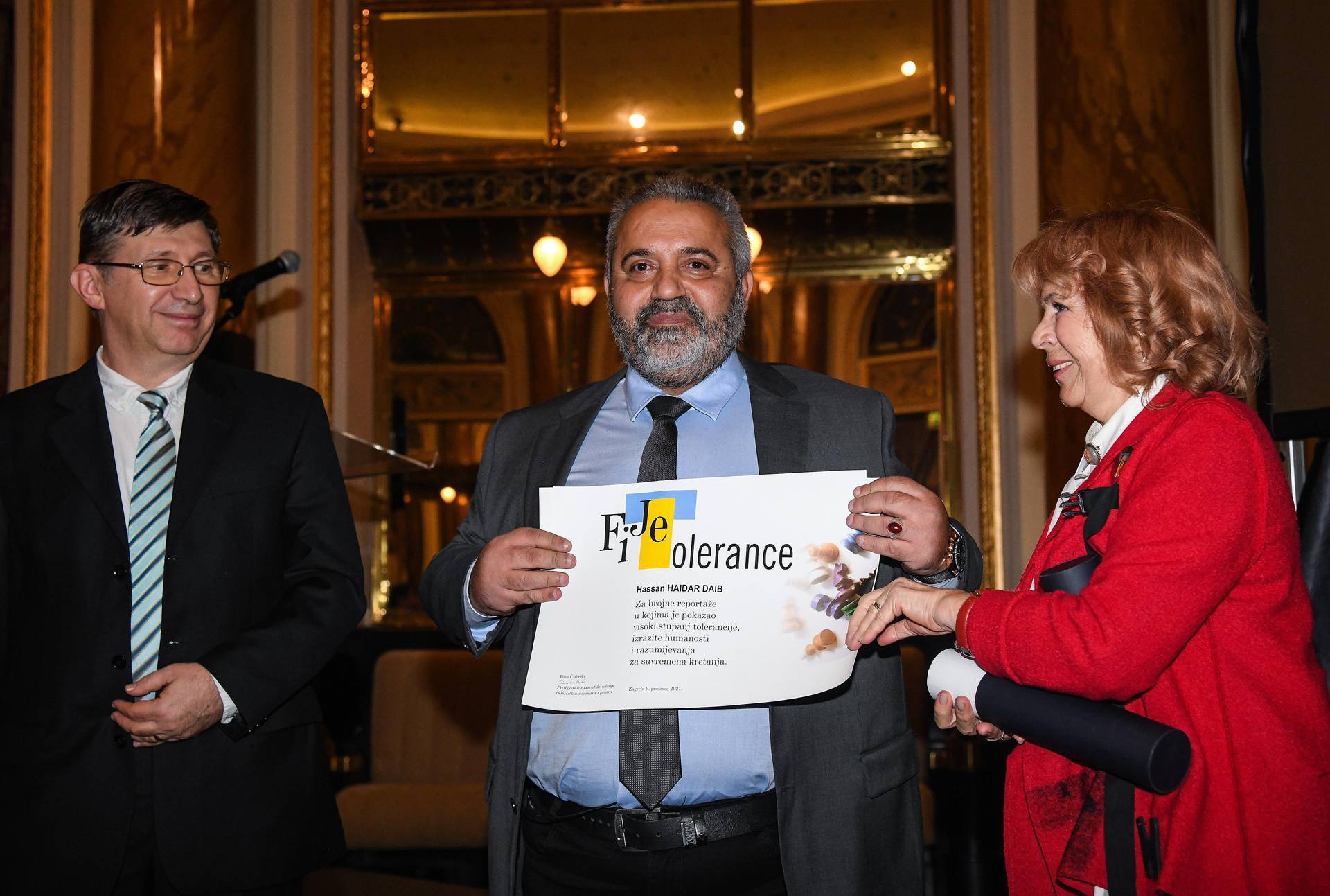 Zagreb: Novinar Večernjeg lista Hassan Haidar Diab dobio je nagradu Fijet Tolerance