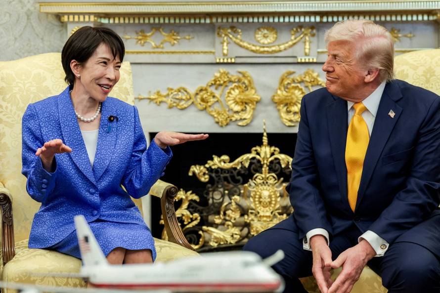 U.S. President Trump meets with Japanese PM Takaichi at the White House