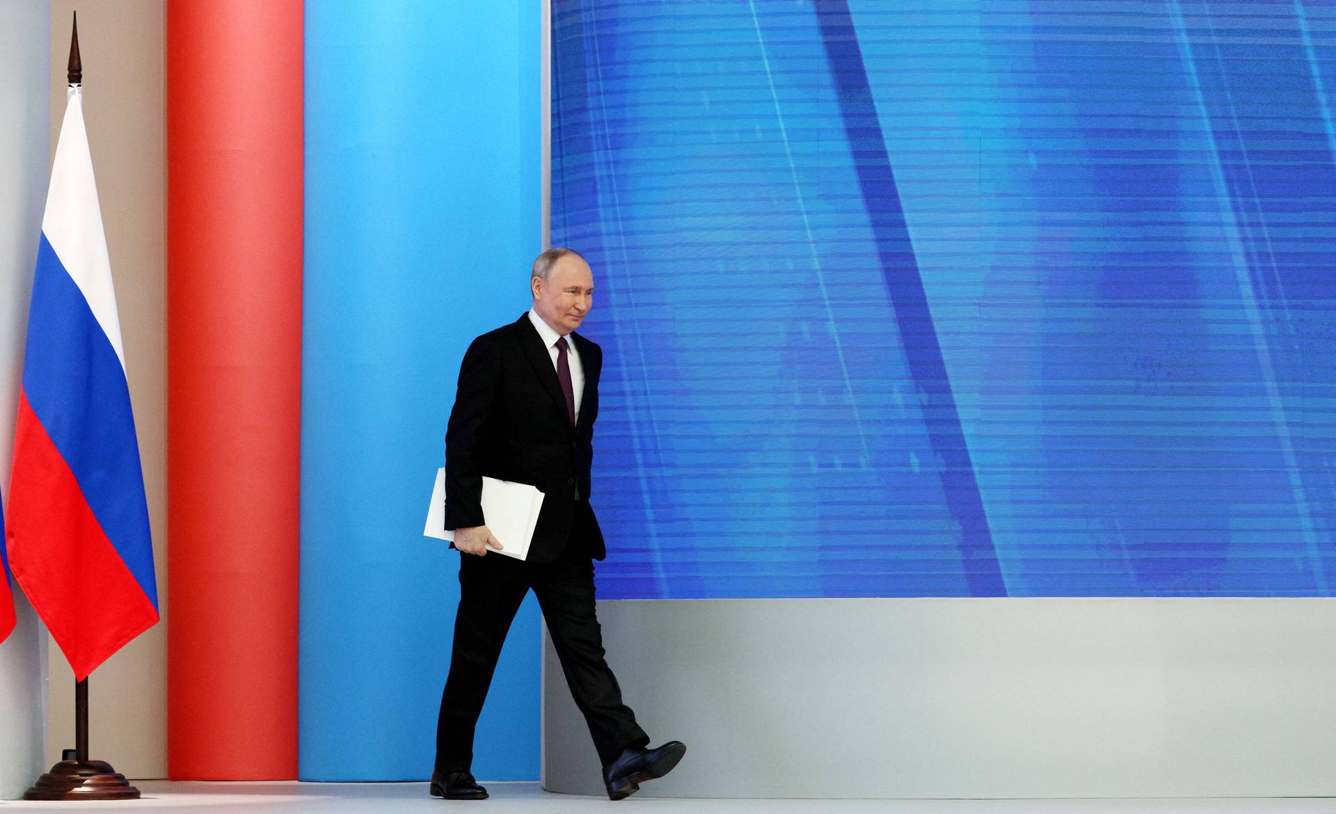 Russian President Putin addresses the Federal Assembly in Moscow