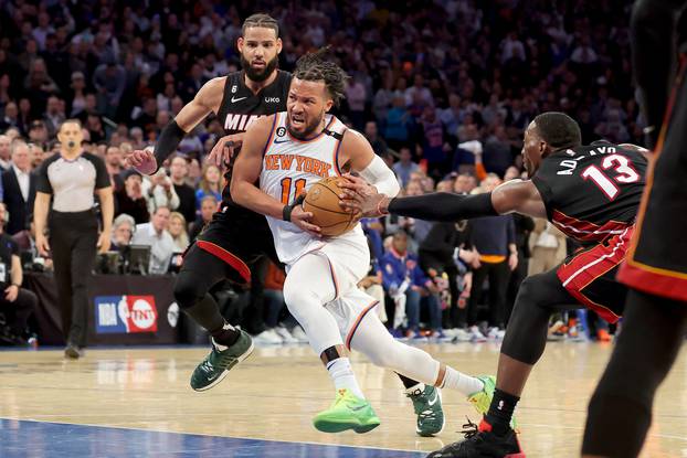 NBA: Playoffs-Miami Heat at New York Knicks