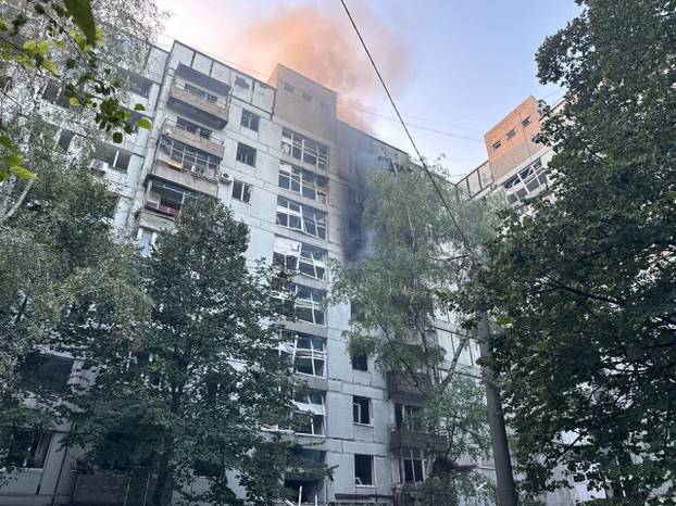 Aftermath of a Russian missile attack in Dnipro