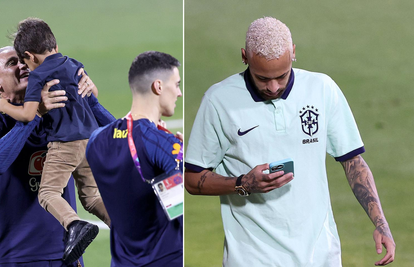 Djeca razveselila igrače Brazila na treningu prije Hrvatske,  Neymar prčkao po mobitelu