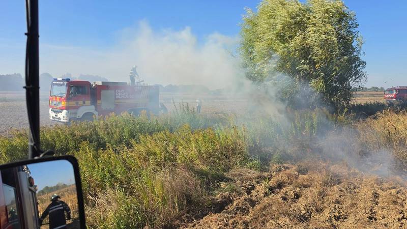 FOTO Kod Ludbrega gorjelo čak 20 hektara, vatrogascima su i poljoprivrednici pomogli gasiti