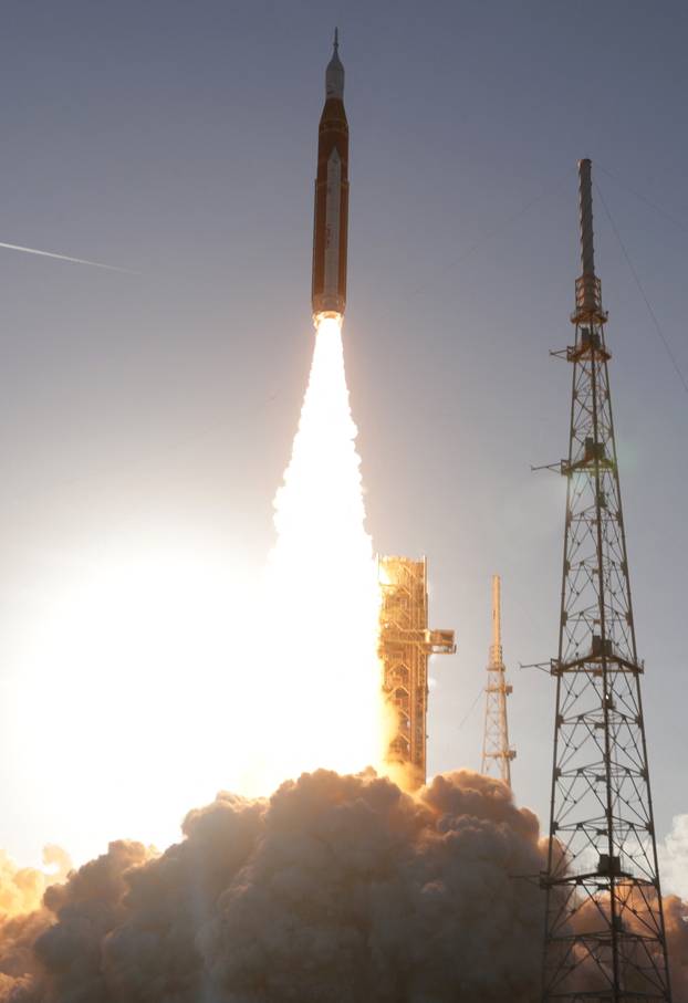 NASA's Artemis II mission to fly by the moon lifts off from the Kennedy Space Center in Cape Canaveral, Florida, U.S.