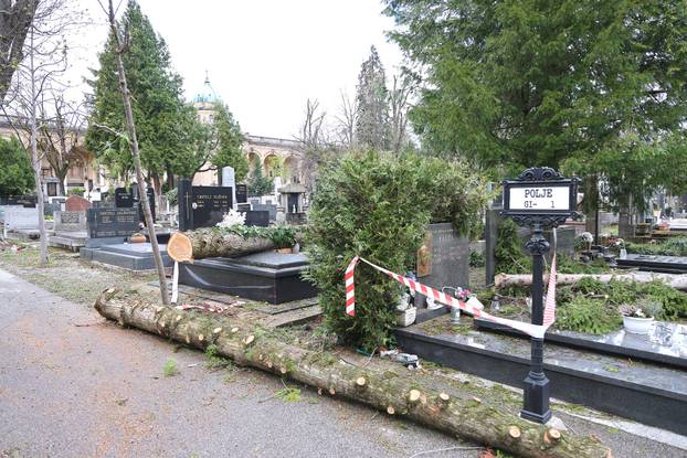 24sata Zagreb: Poljedice velikog nevremena na Mirogoju