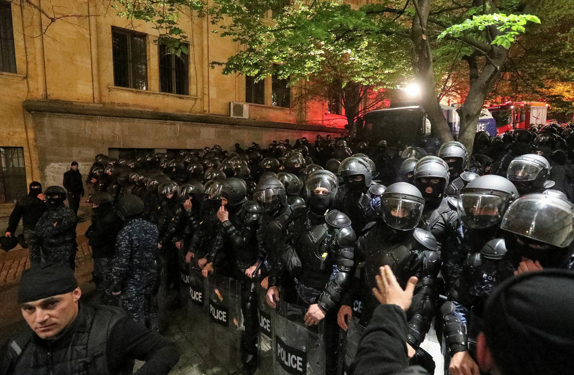 People protest against the "foreign agents" bill in Tbilisi