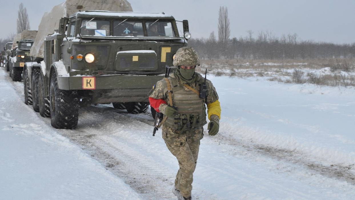 Ukrainian army holds drills in the Kherson region