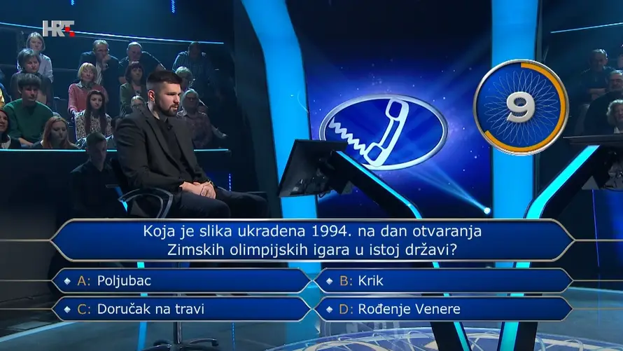 Luka u 'Milijunašu' odustao na filmskom pitanju i otišao s 2500 eura. Znate li vi točan odgovor?