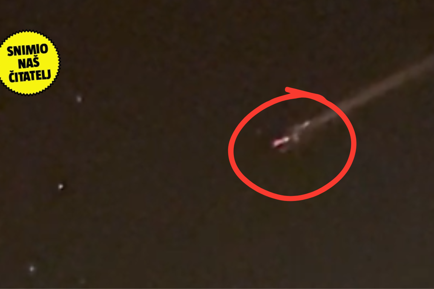 Raspadanje rakete ili satelita u atmofseri kod Splita