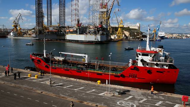 Merchant ship Elhiblu 1 arrives in Senglea, in Valletta's Grand Harbour